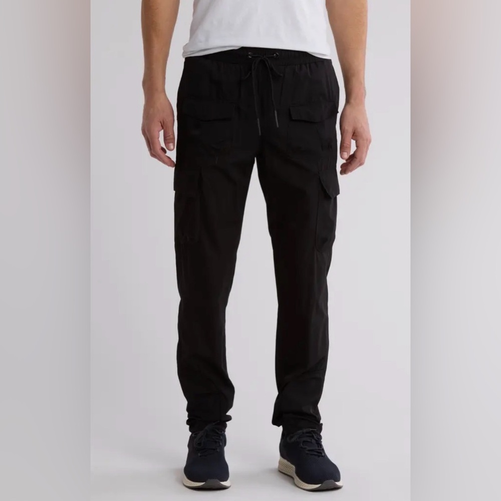 NWT American‎ Stitch Utility Jogger Pants Black Cargo Techwear  Men’s Size S